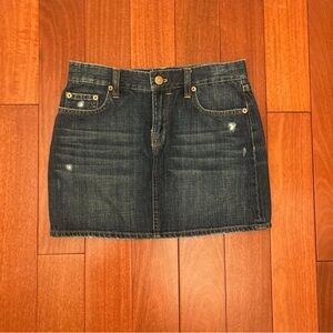 J. Crew Dark Wash Denim Mini Skirt